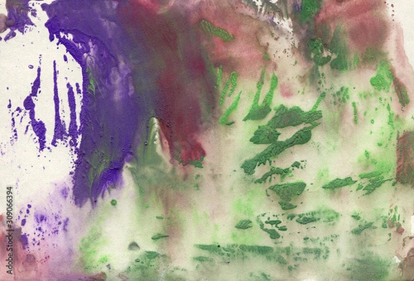 Obraz Abstract background, hand-painted texture, watercolor painting, splashes, drops of paint, paint smears.