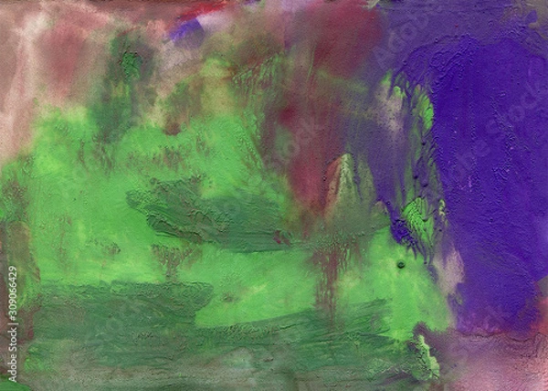Obraz Abstract background, hand-painted texture, watercolor painting, splashes, drops of paint, paint smears.