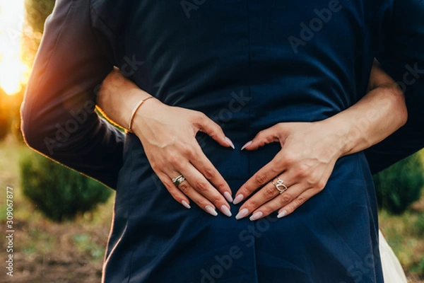 Fototapeta a heart from fingers 