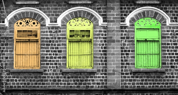 Obraz Colorful window on the wall