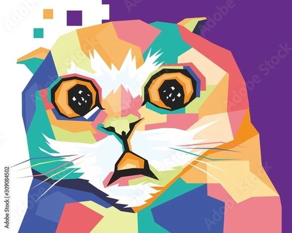 Obraz cats colorful wpap pop art