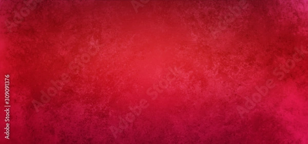 Fototapeta Old Christmas red paper background illustration with soft blurred texture grunge, elegant valentines day color background in distressed blank holiday vintage design