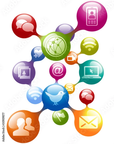 Obraz Sieć społecznościowa