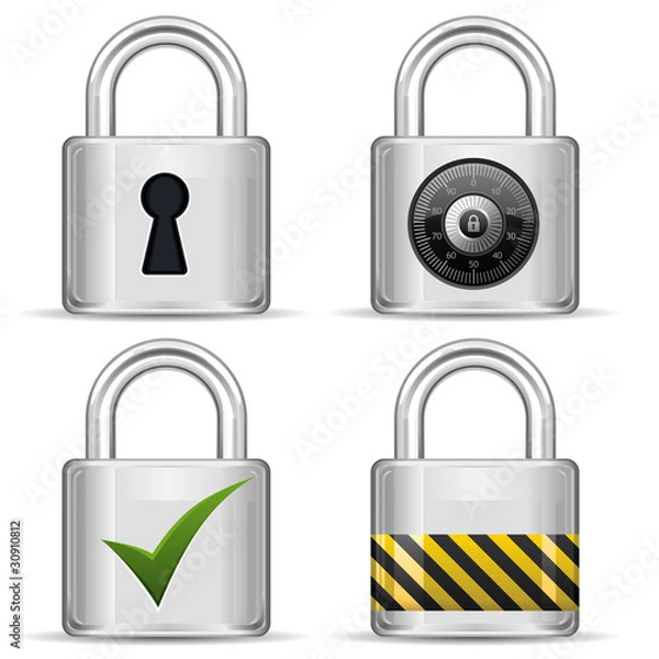 Fototapeta Padlock Set