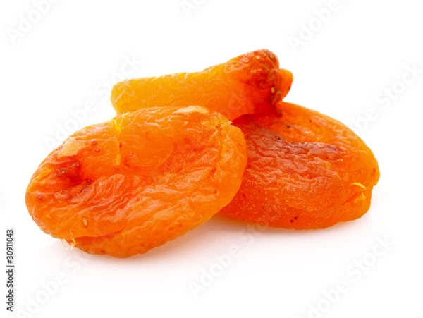 Fototapeta yellow raisins isolated on white