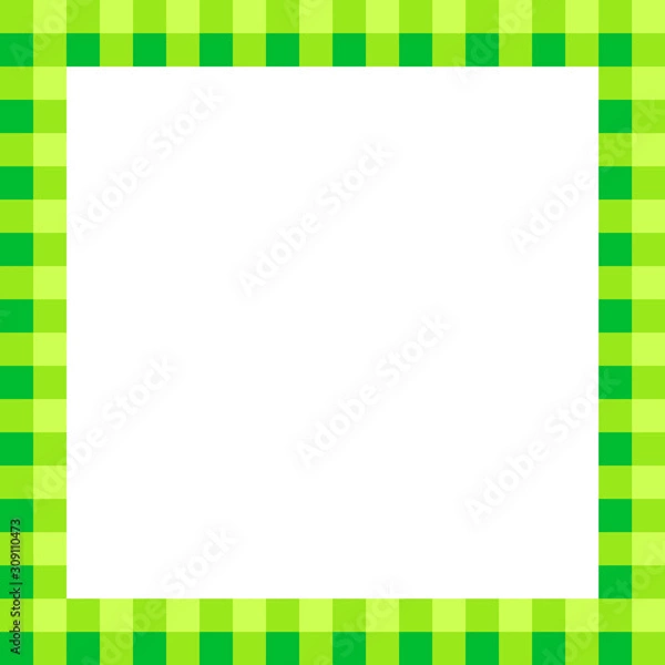 Obraz ギンガムチェック柄 正方形フレーム