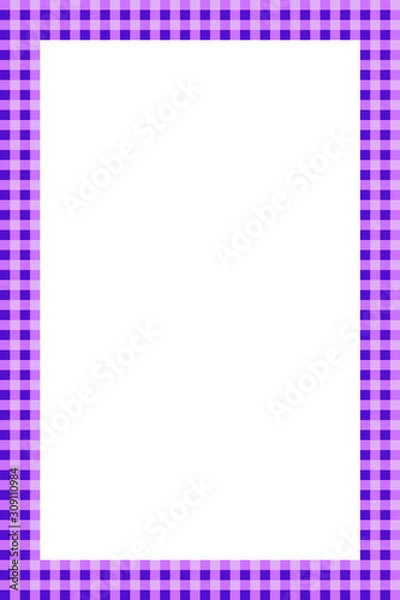 Obraz ギンガムチェック柄 縦フレーム