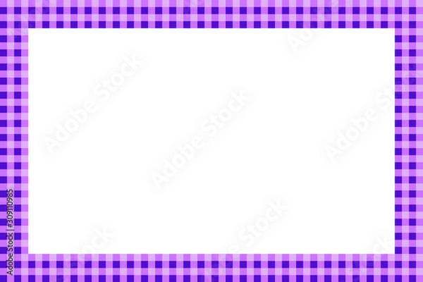 Obraz ギンガムチェック柄 横フレーム