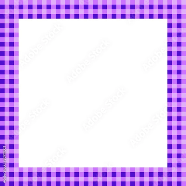 Obraz ギンガムチェック柄 正方形フレーム