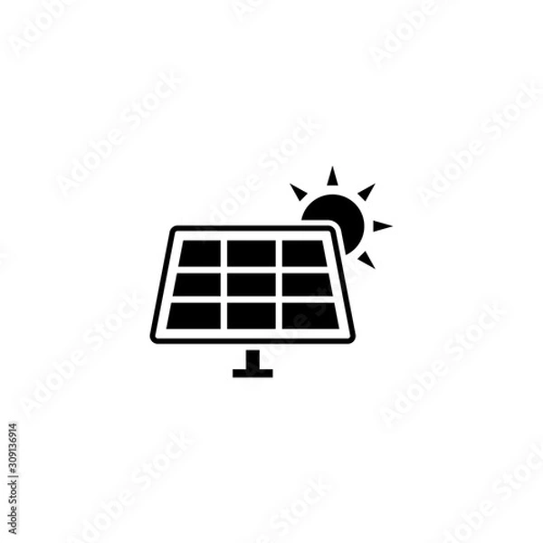Fototapeta Solar energy panel Icon Vector in trendy flat style. Web Mobile Icon, Sign, Symbol, Button, Element - Vector illustration
