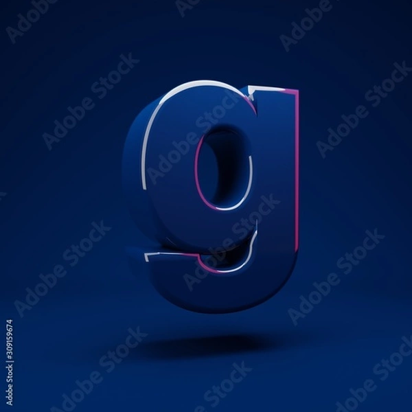 Obraz Phantom Blue 3d letter G lowercase