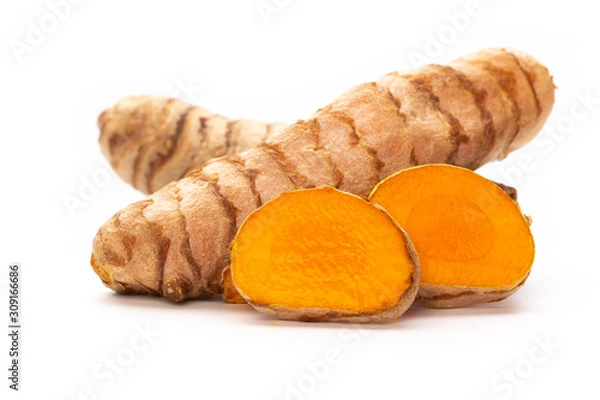 Obraz Turmeric isolated on white background