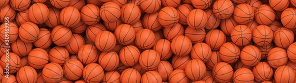 Fototapeta Basketball balls background