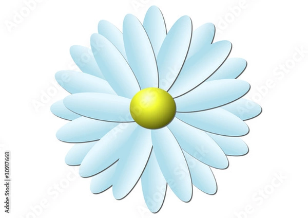 Obraz fleur un blanc bleu