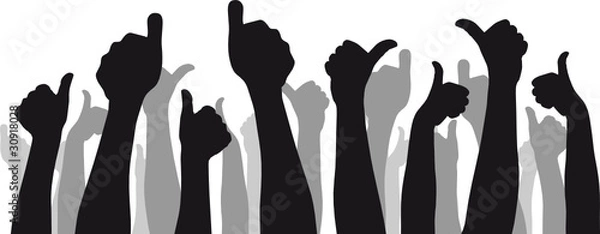 Obraz daumen hoch! vektor, tiefenwirkung