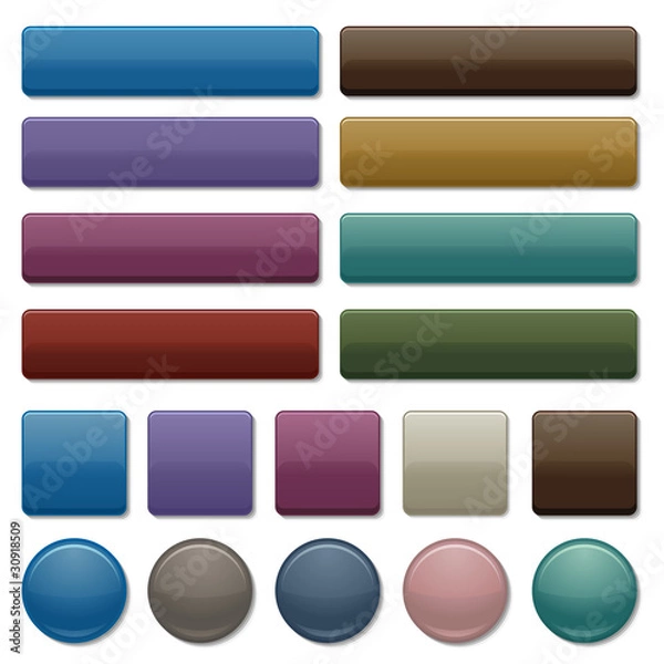 Fototapeta Shiny Web Buttons Matte