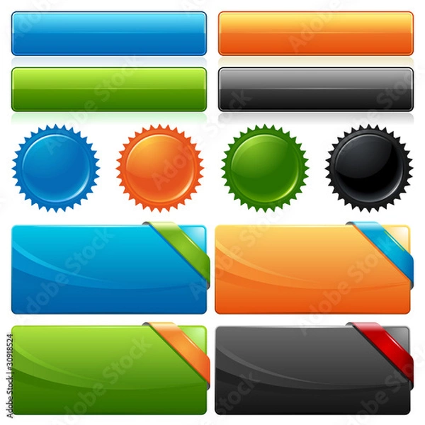 Obraz Shiny Web Buttons Mixed