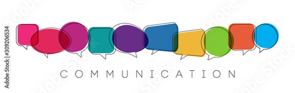 Obraz speech bubbles, communication concept, vector illustration