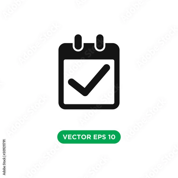 Fototapeta calendar vector icon template design concept on white background