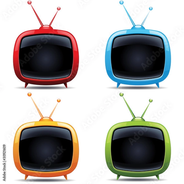 Fototapeta Retro TV Set