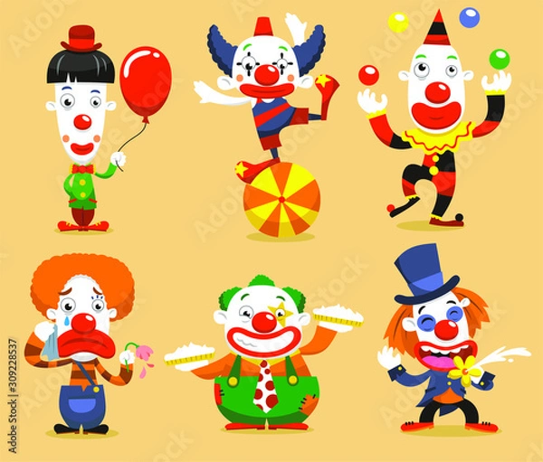 Fototapeta clown set