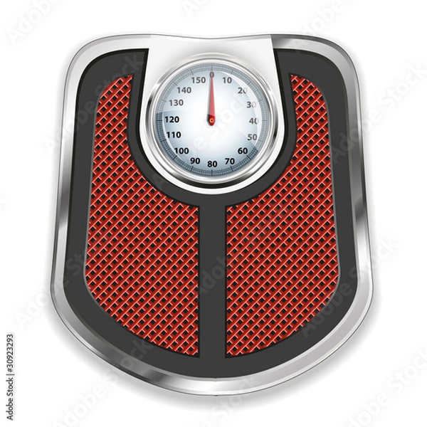 Obraz Bathroom scale. Vector illustration.