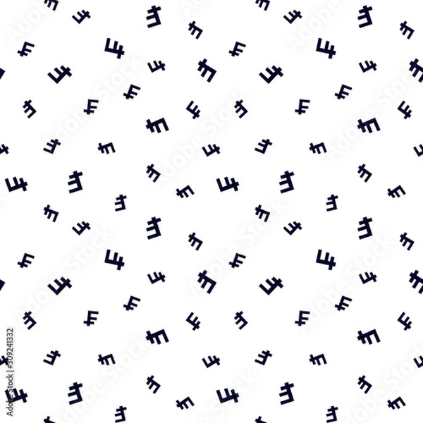 Fototapeta Money currency sign Swiss Franc Switzerland seamless pattern simple style finance business banking cash in colors, navy blue decorated wallpaper background for website, wrapping paper, textile fabric.