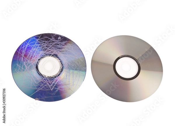 Fototapeta cd compare good bad