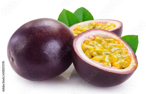 Obraz Fresh passion fruit on white background