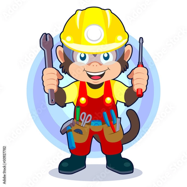Obraz Construction Monkey