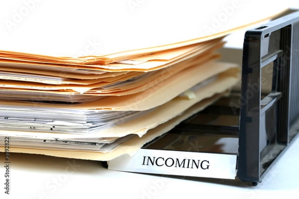 Obraz close up of office in basket