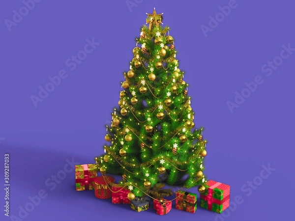 Obraz christmas tree gifts
