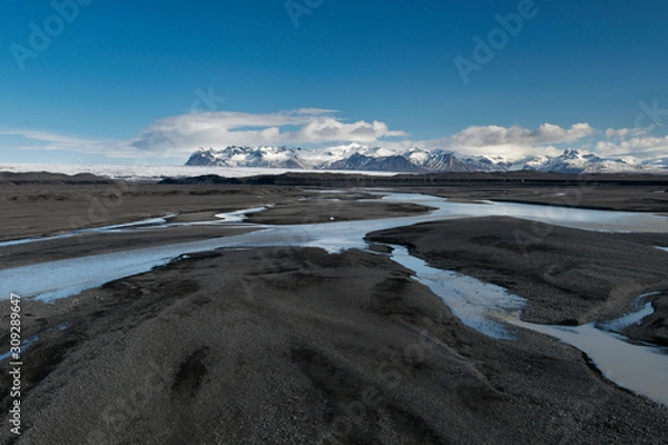 Obraz winter landscape with mountains and lake