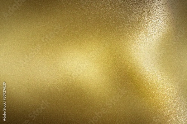 Fototapeta Glowing gold foil glitter metal sheet, abstract texture background