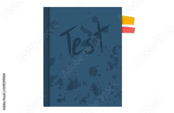 Obraz Test book on white background