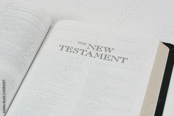 Obraz Biblia otwarta na Nowy Testament
