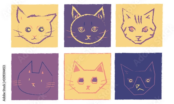 Fototapeta 猫のイラスト