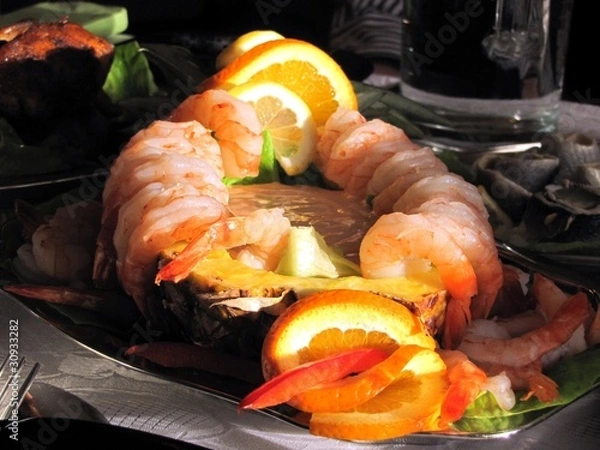 Fototapeta shrimp salad