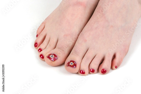 Obraz close up of painted toes