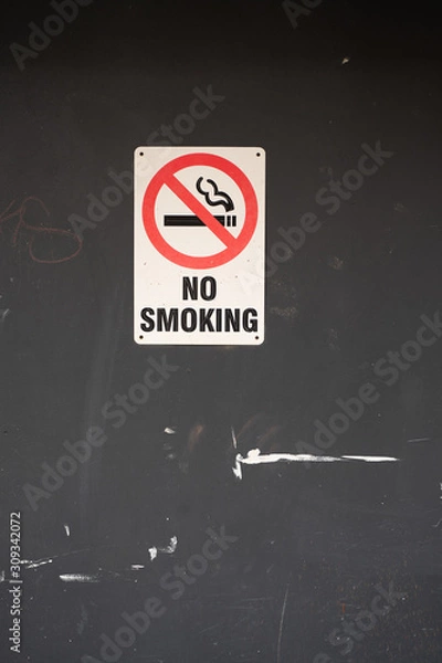 Fototapeta Ni smoking sign on a wall
