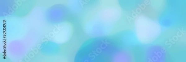 Fototapeta blurred horizontal background with sky blue, light blue and medium turquoise colors and space for text or image