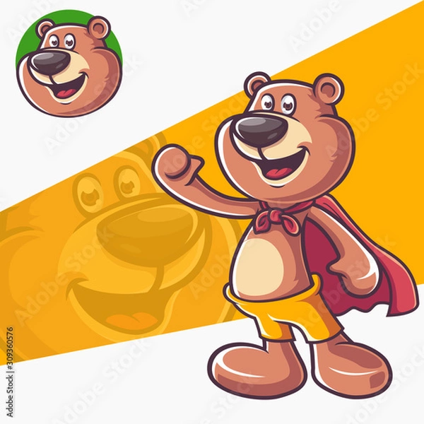 Obraz Brown Super Bear Happy Smile