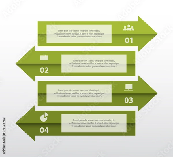 Fototapeta Vector lines arrows infographic.