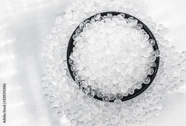 Obraz Polypropylene granule close-up background texture.