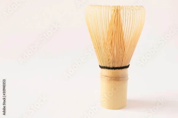 Obraz 茶道　茶道具　お茶　茶の湯　茶器　　茶筅　横位置　右寄せ