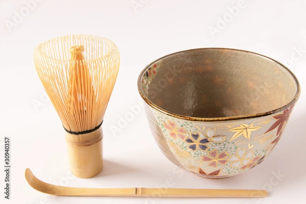 Obraz 茶道　茶道具　お茶　茶の湯　茶器　茶碗　茶筅　茶杓