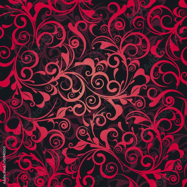 Fototapeta Red damask