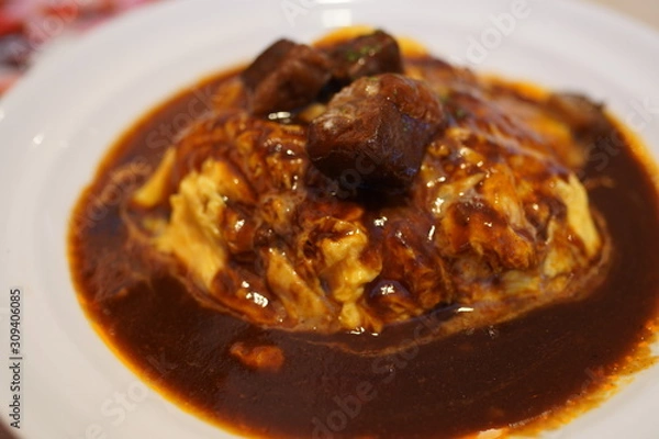 Fototapeta ビーフ	デミグラス	オムライス