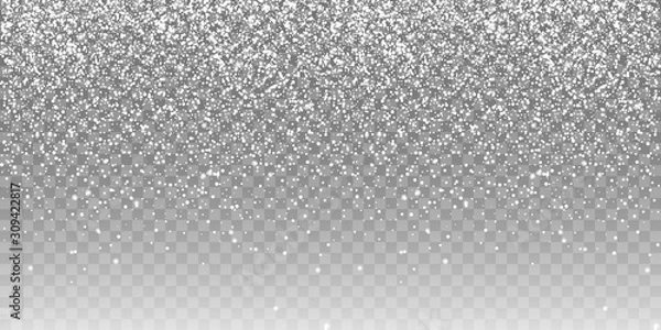 Obraz Seamless realistic falling Snow Isolated on transparent background - stock vector illustration