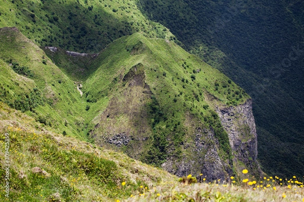 Obraz Crater closeup, Faial